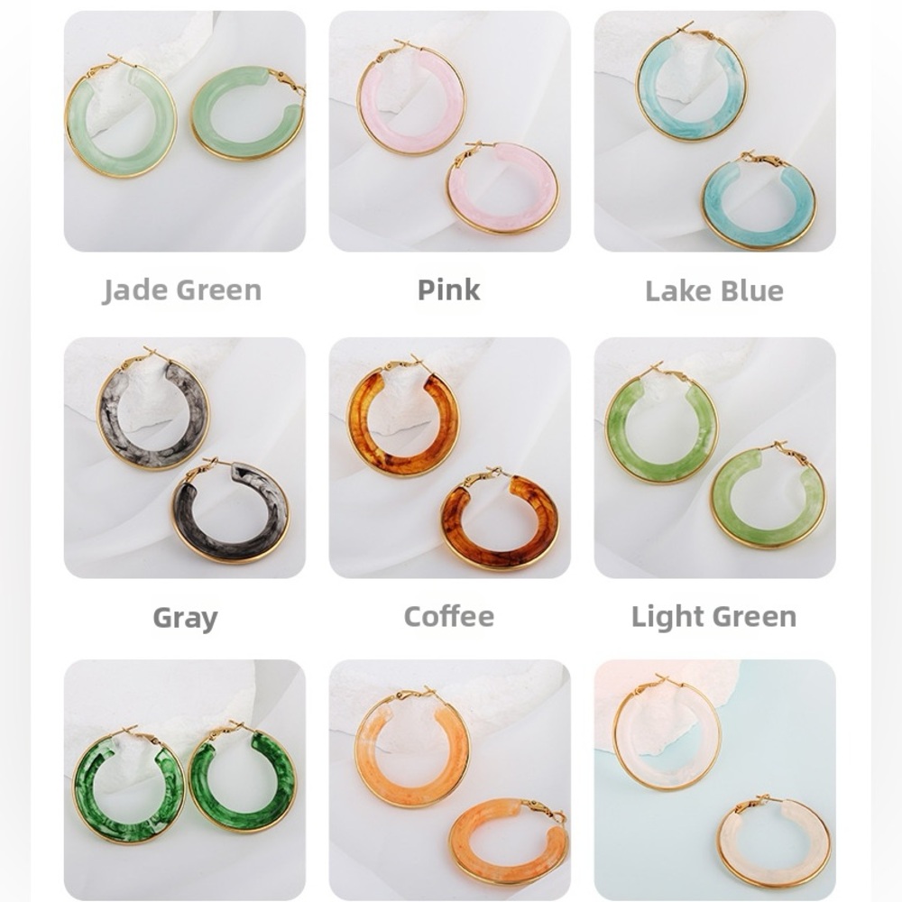 Peach Swirl Hoops - Picture 10 of 10